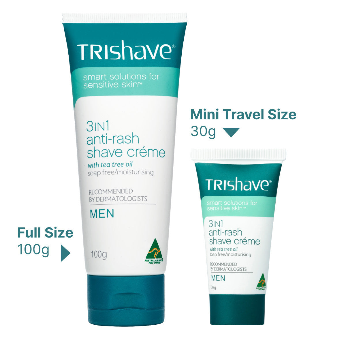 Mini TriShave 3in1 Anti-Rash Shave Creme - Men 30g