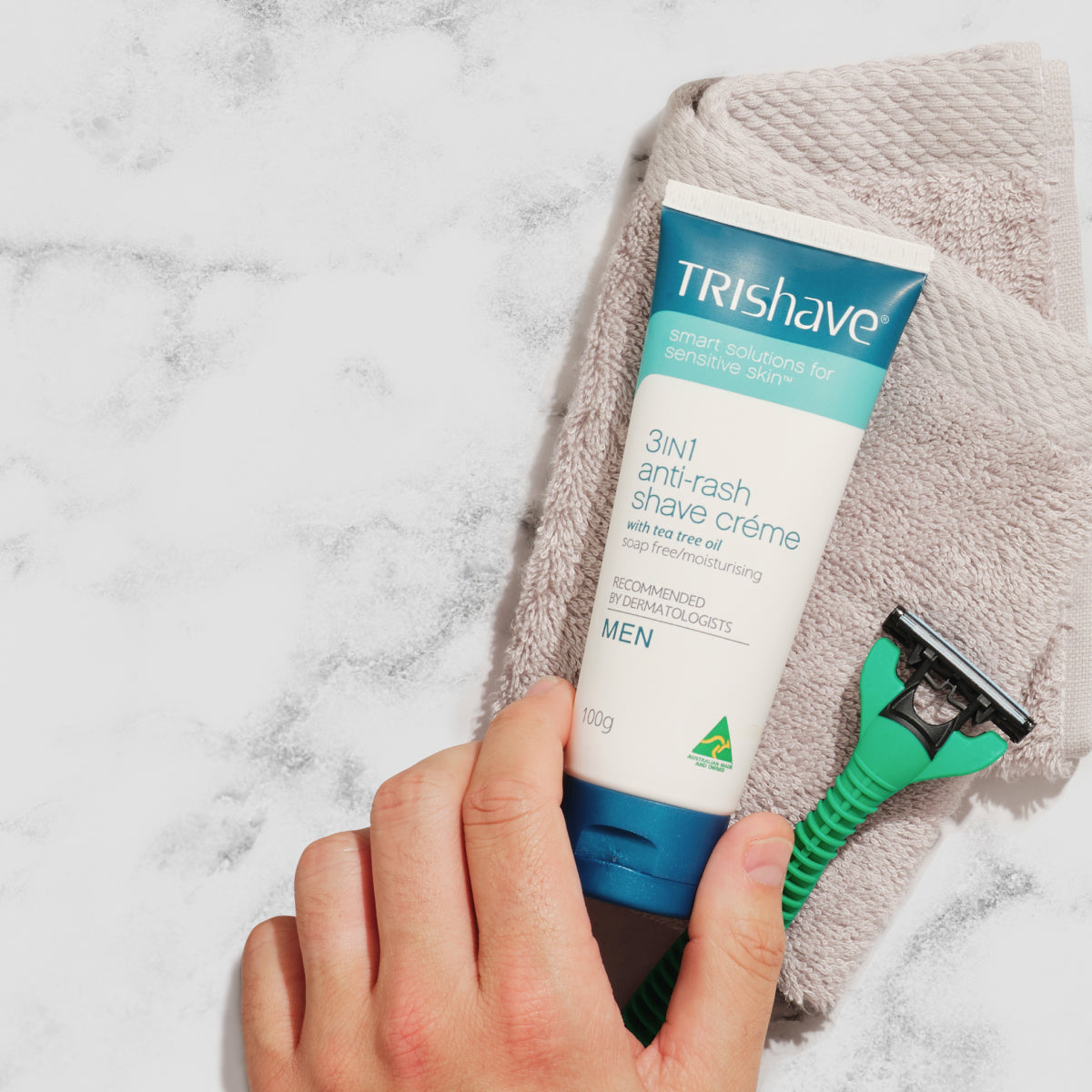 TriShave 3in1 Anti-Rash Shave Creme - Men 100g