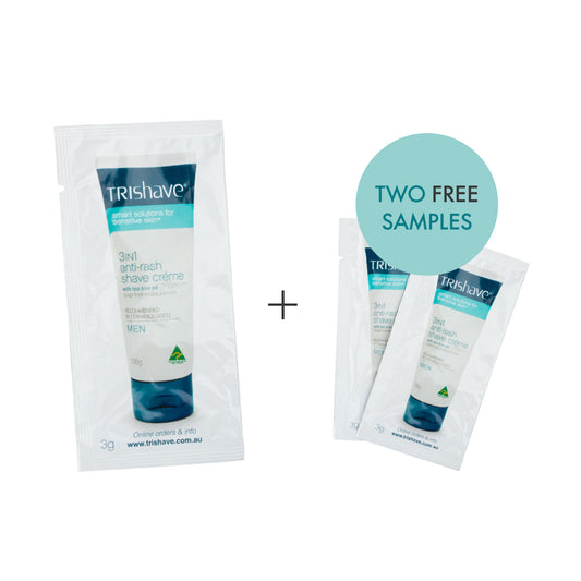 Sample Size: TriShave 3in1 Anti-Rash Shave Creme - Men 3g