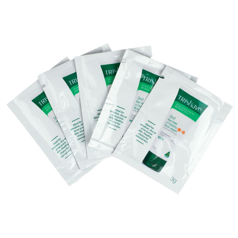 Sample Size: TriShave 3in1 Tea Tree Vitamin C+E Face Wash - Men 3g