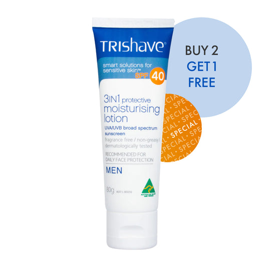 TriShave 3in1 SPF40 Protective Moisturising Lotion - Men 80g